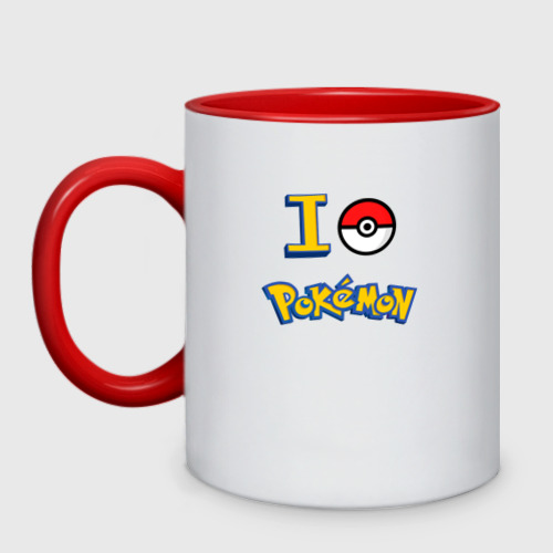 Кружка двухцветная Покемон I love Pokemon