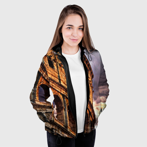Женская куртка 3D Колизей, цвет черный - фото 4