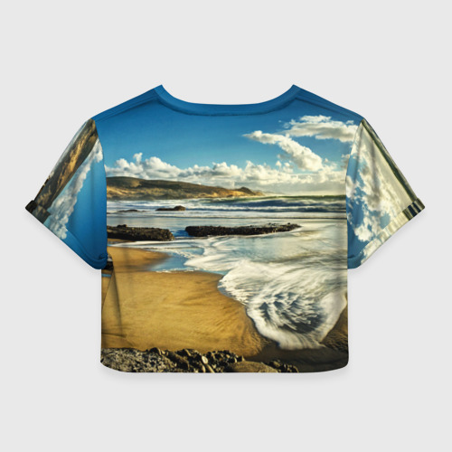 Женская футболка Crop-top 3D Свобода - это рай, цвет 3D печать - фото 2