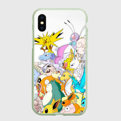 Чехол для iPhone XS Max матовый Покемоны