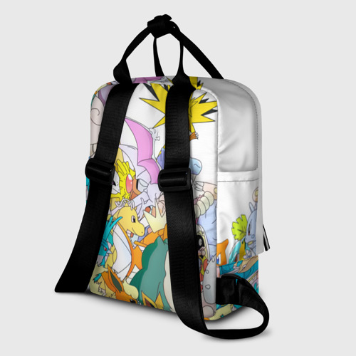 Женский рюкзак 3D с принтом Покемоны, вид сзади #1