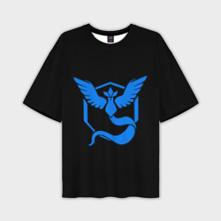Мужская футболка oversize 3D Pokemon Blue Team
