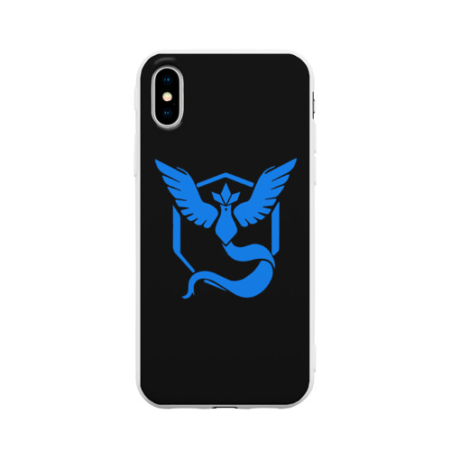 Чехол для Apple iPhone X силиконовый матовый Pokemon Blue Team Фото 01 Чехол для Apple iPhone X силиконовый матовый Pokemon Blue Team Фото 01