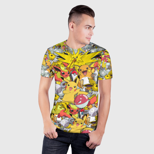 Мужская футболка 3D Slim Pokemon 5 - фото 3
