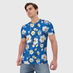 Мужская футболка 3D Цветы ретро 5 - фото 2
