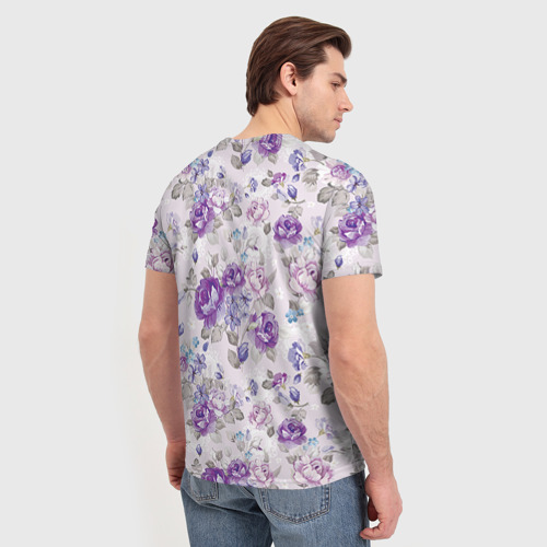 Мужская футболка 3D Цветы ретро 2, цвет 3D печать - фото 4