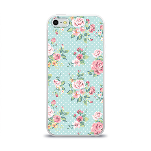 Чехол для iPhone 5/5S глянцевый Цветы ретро 1 Фото 01 Чехол для iPhone 5/5S глянцевый Цветы ретро 1 Фото 01
