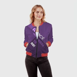 Женский бомбер 3D Мне фиолетово! - фото 2