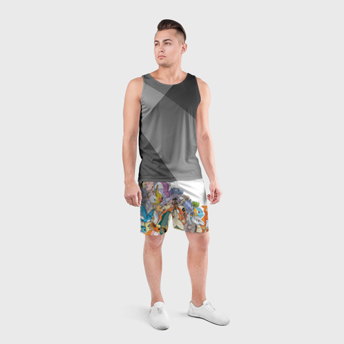 Мужские шорты спортивные Покемоны, цвет 3D печать - фото 4