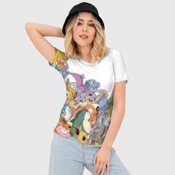 Женская футболка 3D Slim Покемоны - фото 2