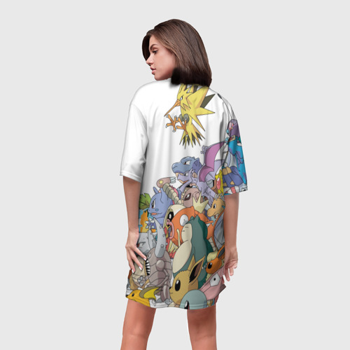 Платье-футболка 3D Покемоны, цвет 3D печать - фото 4