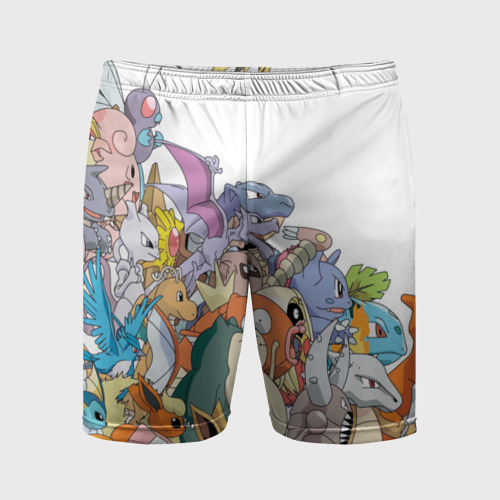 Мужские шорты спортивные Покемоны, цвет 3D печать