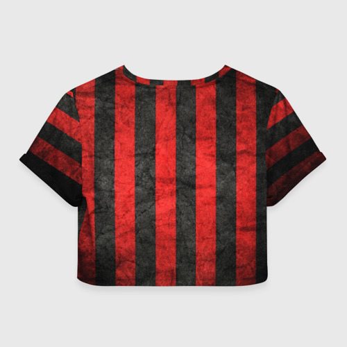 Женская футболка Crop-top 3D A.C. Milan, цвет 3D печать - фото 2