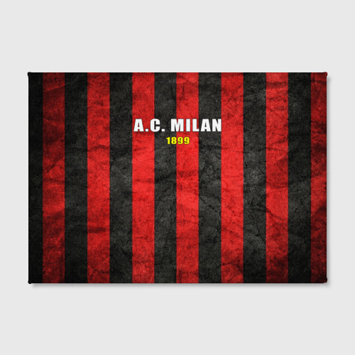 Холст прямоугольный A.C. Milan, цвет 3D печать - фото 2