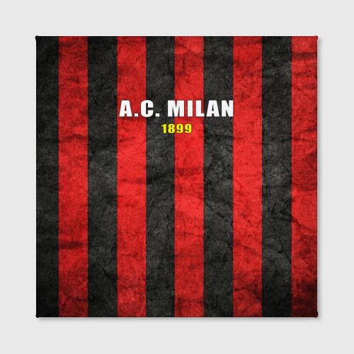 Холст квадратный A.C. Milan, цвет 3D печать - фото 2