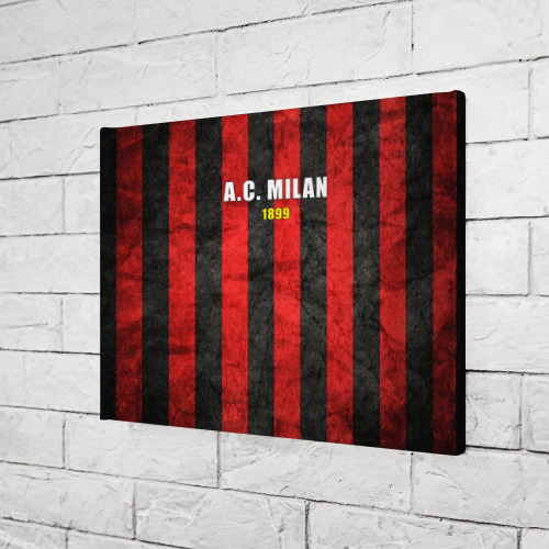 Холст прямоугольный A.C. Milan, цвет 3D печать - фото 3