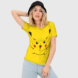 Женская футболка 3D Slim Пикачу - вселенная покемонов - фото 2