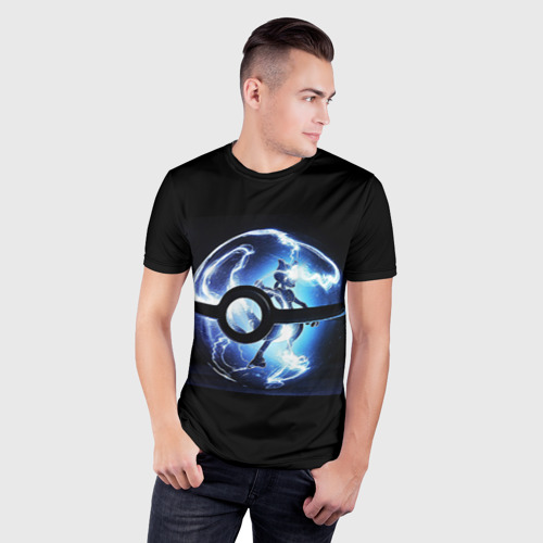 Мужская футболка 3D Slim Покеболл, цвет 3D печать - фото 3