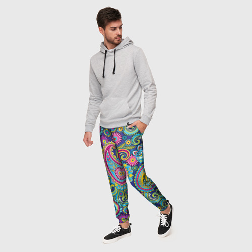Мужские брюки 3D Турецкий орнамент 4, цвет 3D печать - фото 3