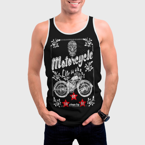 Мужская майка 3D Moto t-shirt 2, цвет 3D печать - фото 3