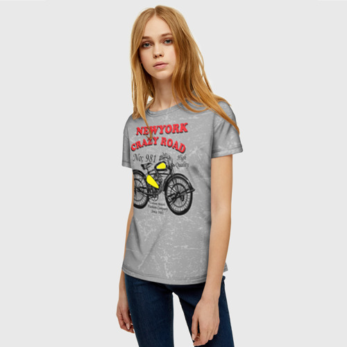 Женская футболка 3D moto t-shirt 4, цвет 3D печать - фото 3