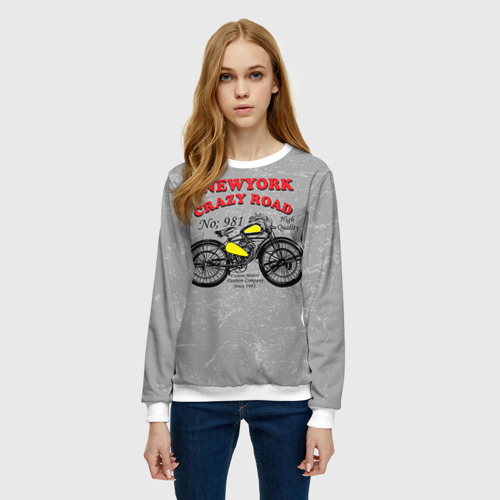 Женский свитшот 3D moto t-shirt 4, цвет 3D печать - фото 3