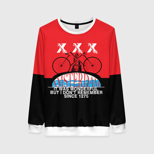 Женский свитшот 3D Amsterdam t-shirt, цвет 3D печать