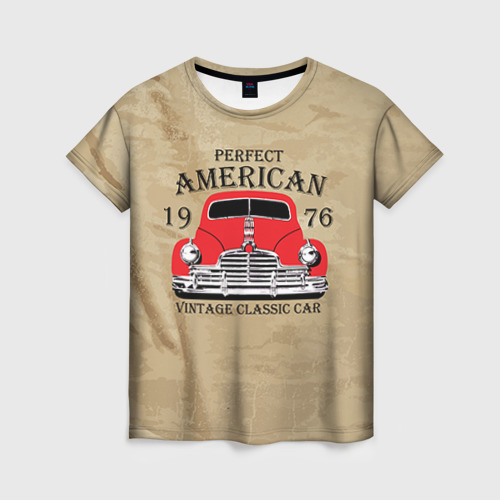 Женская футболка 3D American retro auto Фото 01 Женская футболка 3D American retro auto Фото 01