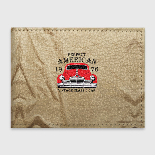 Обложка для студенческого билета American retro auto, цвет оранжевый