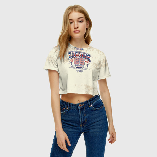 Женская футболка Crop-top 3D Team t-shirt 21, цвет 3D печать - фото 3