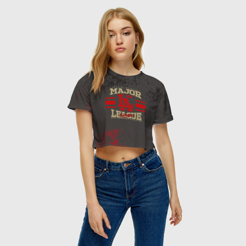 Женская футболка Crop-top 3D Team t-shirt 13, цвет 3D печать - фото 4
