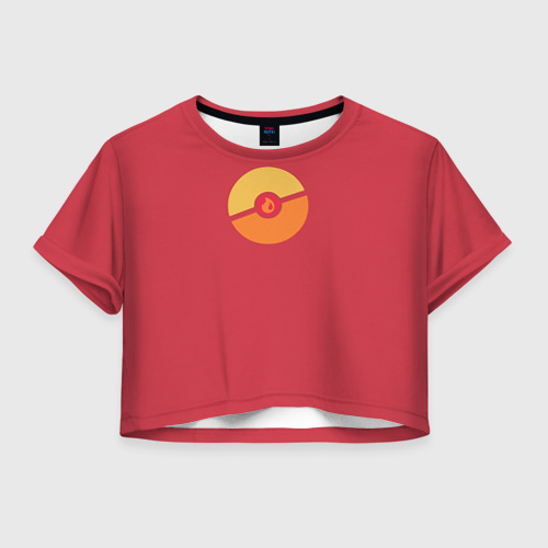 Женская футболка Crop-top 3D Pokeball