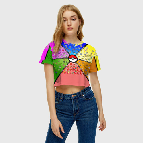 Женская футболка Crop-top 3D Собери их всех! - фото 4