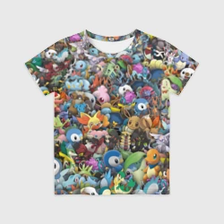 Детская футболка 3D Покемоны. Стикербомбинг