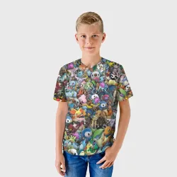 Детская футболка 3D Покемоны. Стикербомбинг - фото 2