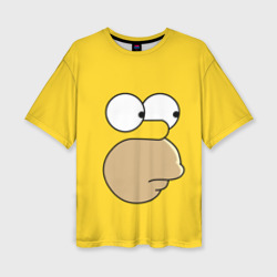 Женская футболка oversize 3D Гомер Симпсон