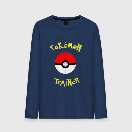 Мужской лонгслив хлопок Pokemon Trainer, цвет темно-синий