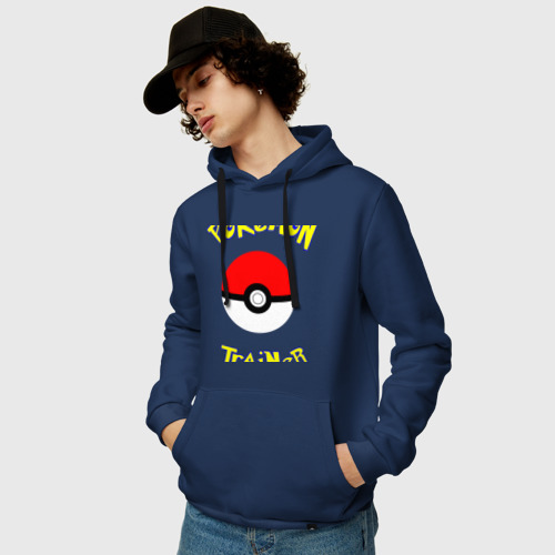 Мужская толстовка хлопок Pokemon Trainer, цвет темно-синий - фото 3