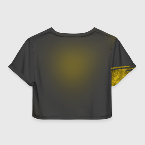 Женская футболка Crop-top 3D Yellow, цвет 3D печать - фото 2