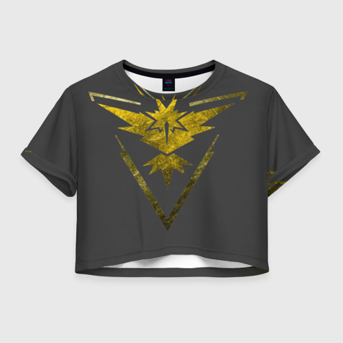 Женская футболка Crop-top 3D Yellow