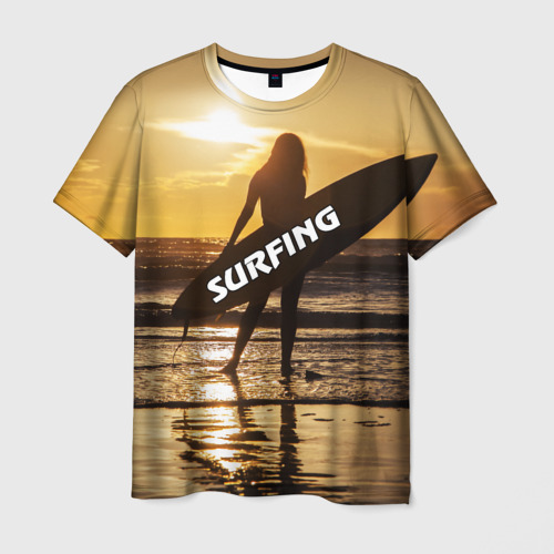 Мужская футболка 3D Surfing, цвет 3D печать