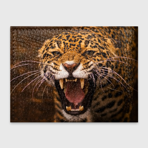 Обложка для студенческого билета Леопард, цвет черный - фото 2