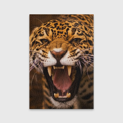 Обложка для паспорта матовая кожа Леопард, цвет черный - фото 2