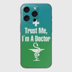 Чехол для iPhone 15 Pro Max силиконовый с защитой камеры Верь мне