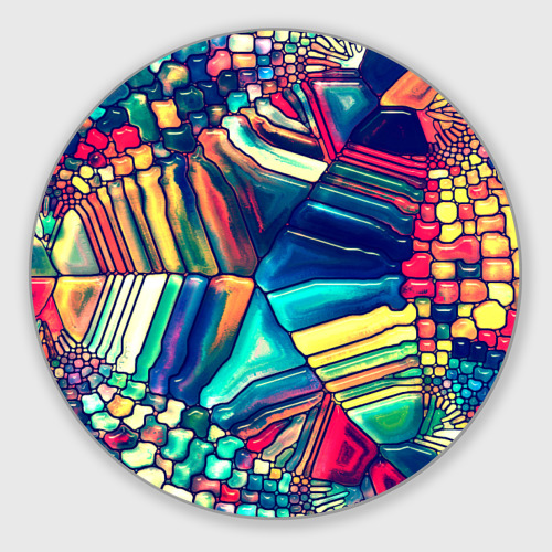 Коврик для мышки круглый Block mosaic Фото 01 Коврик для мышки круглый Block mosaic Фото 01
