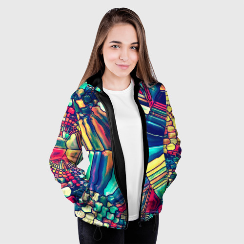 Женская куртка 3D Block mosaic, цвет черный - фото 4