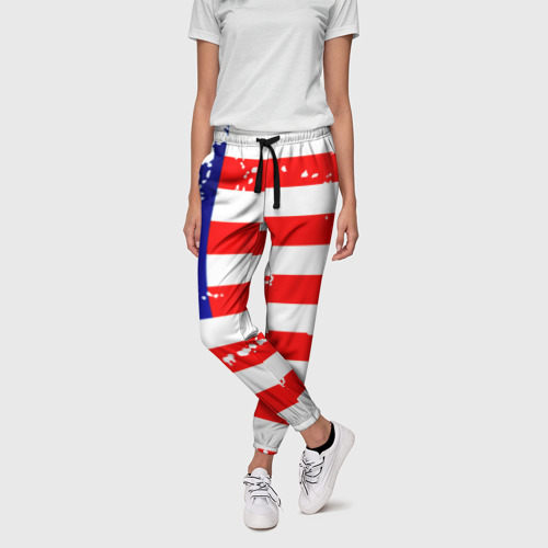 Женские брюки 3D Америка, цвет 3D печать - фото 3