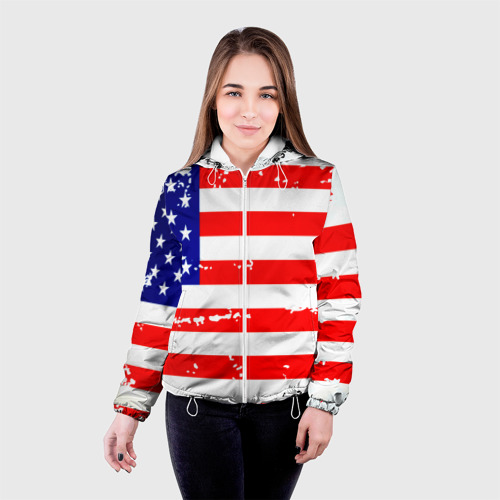 Женская куртка 3D Америка, цвет белый - фото 3