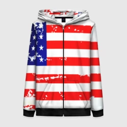 Женская толстовка 3D на молнии Америка
