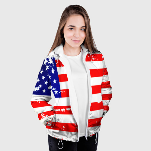 Женская куртка 3D Америка, цвет белый - фото 4